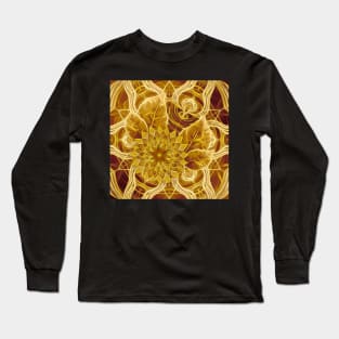 Mysterious glowing kaleidoscope and flower Long Sleeve T-Shirt